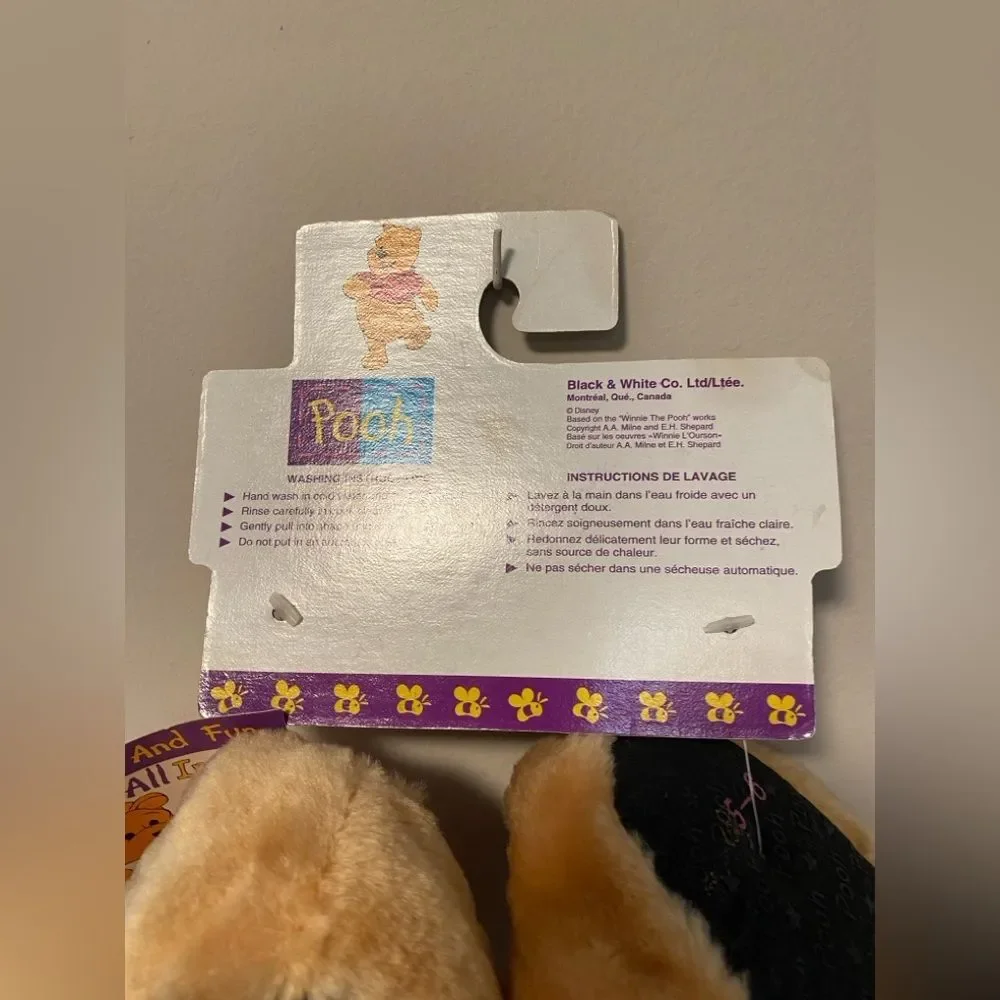 Vintage Y2K Disney Character Pooh Bear Slipper Baby Toddler Shoes NWT
